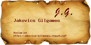Jakovics Gilgames névjegykártya